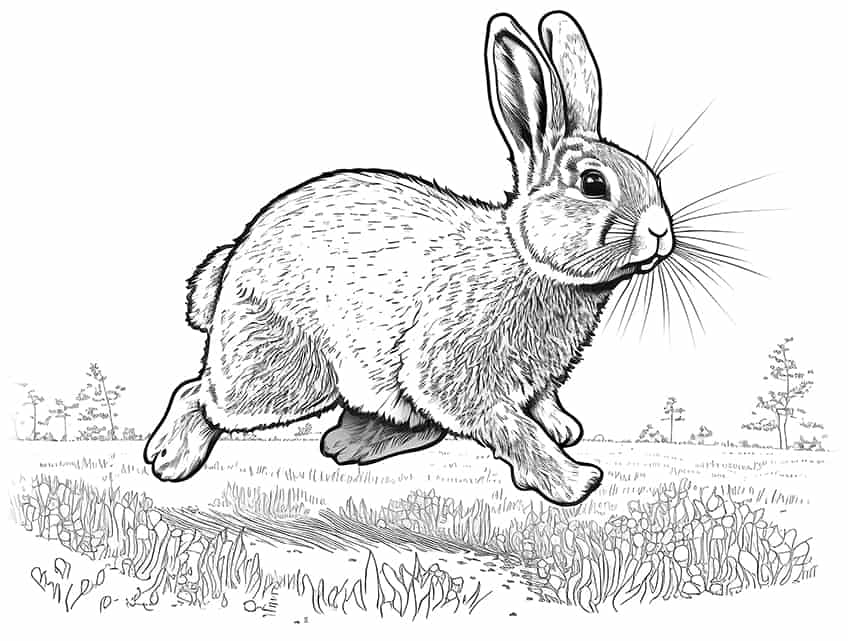 arctic hare coloring pages