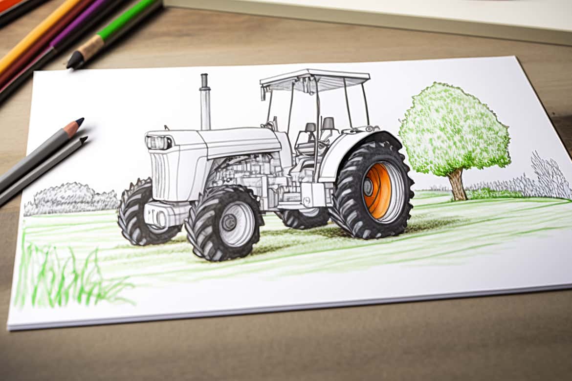 tractor coloring sheets