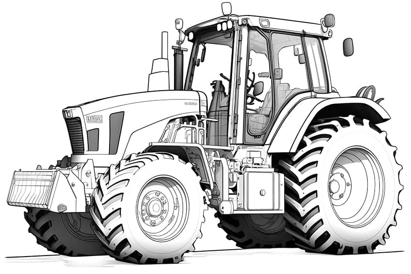 tractor loader coloring pages