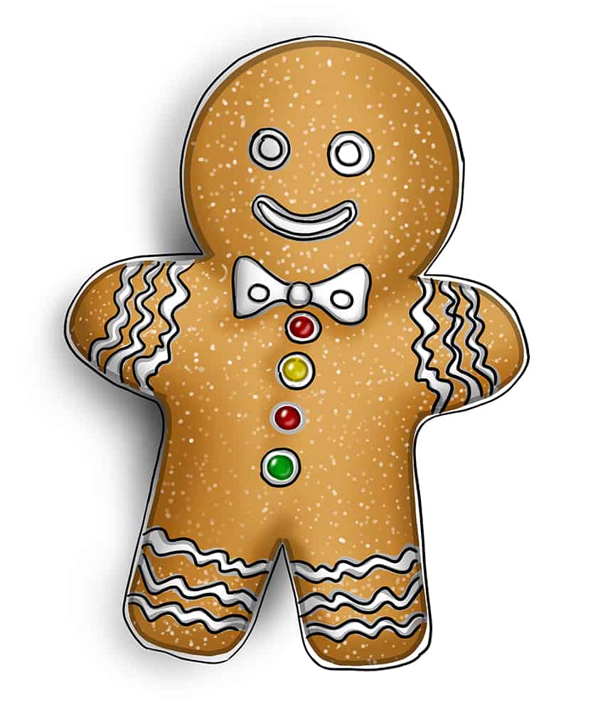 Gingerbread Man Drawing 18