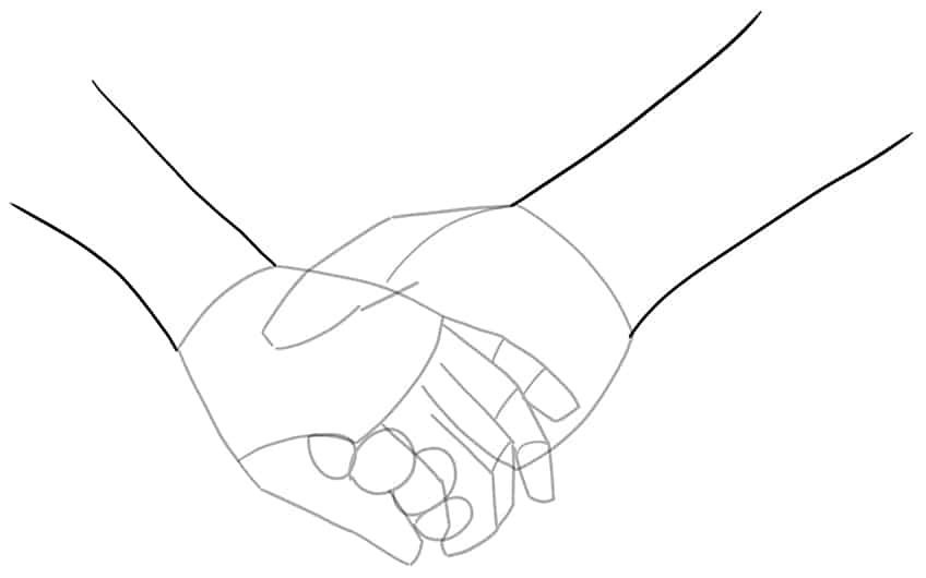 Holding Hands Drawing 04