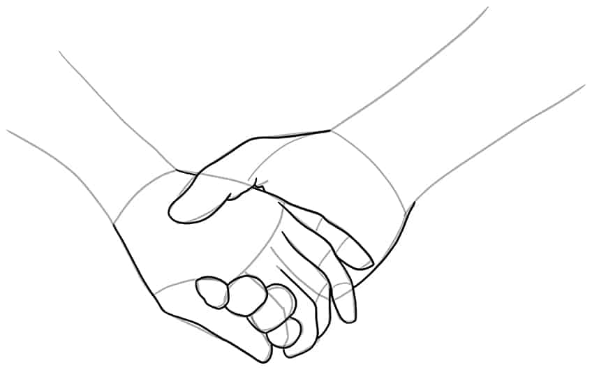Holding Hands Drawing 05