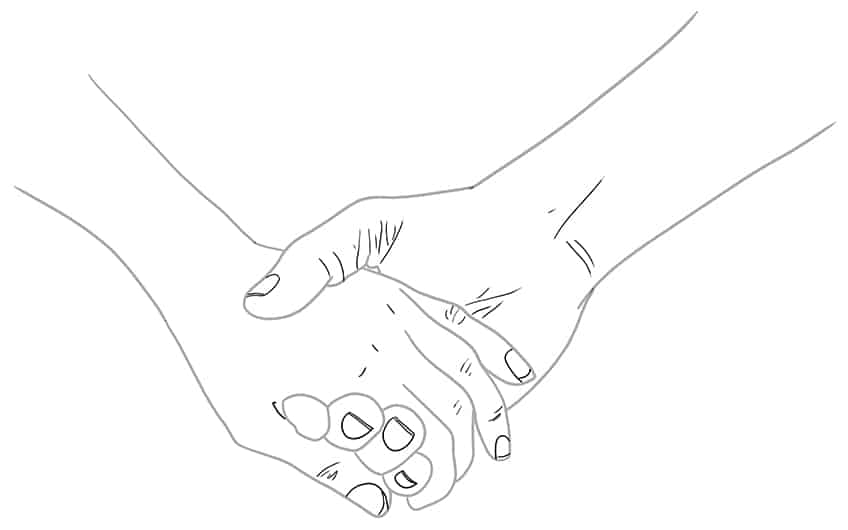 Holding Hands Drawing 06