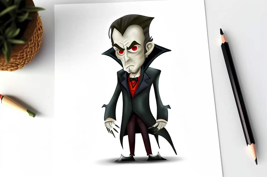 How to Draw a Cartoon Vampire