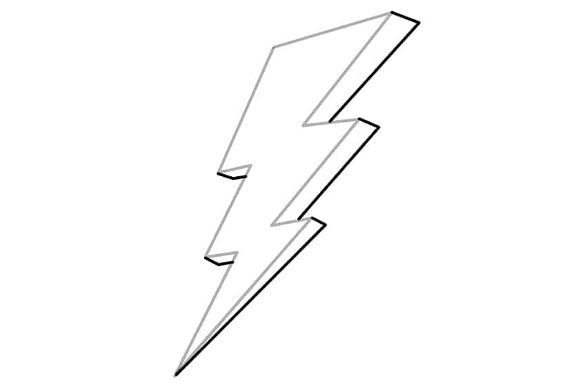 How to draw LIGHTNING BOLT EASY in 5 minutes - YouTube