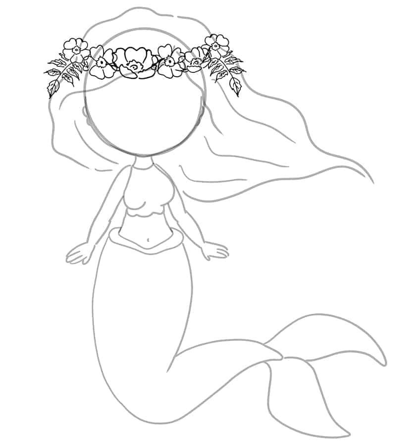 Mermaid Drawing 07