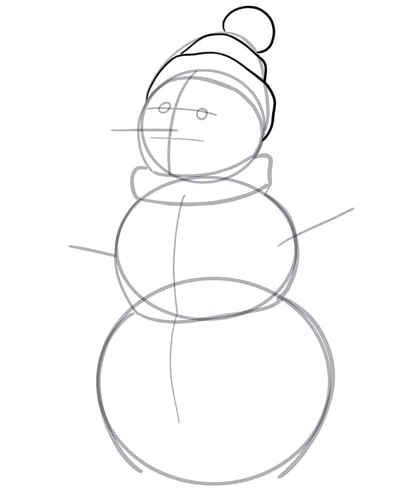 Snowman Drawing 07