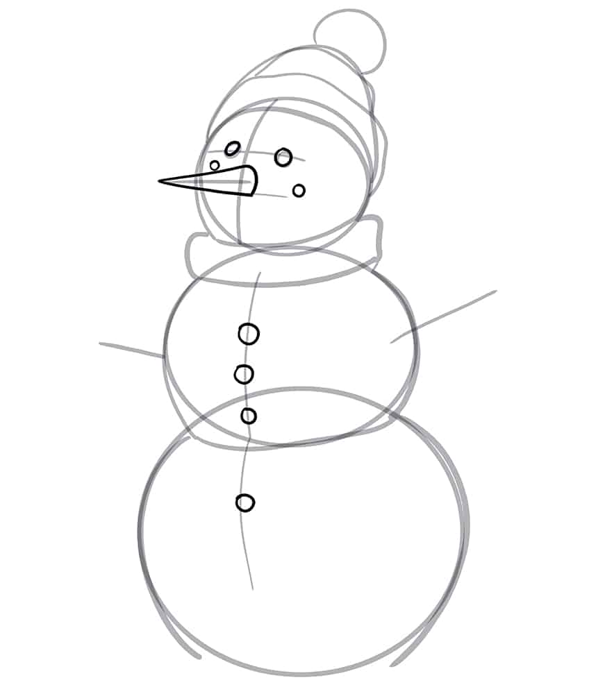 Snowman Drawing 08