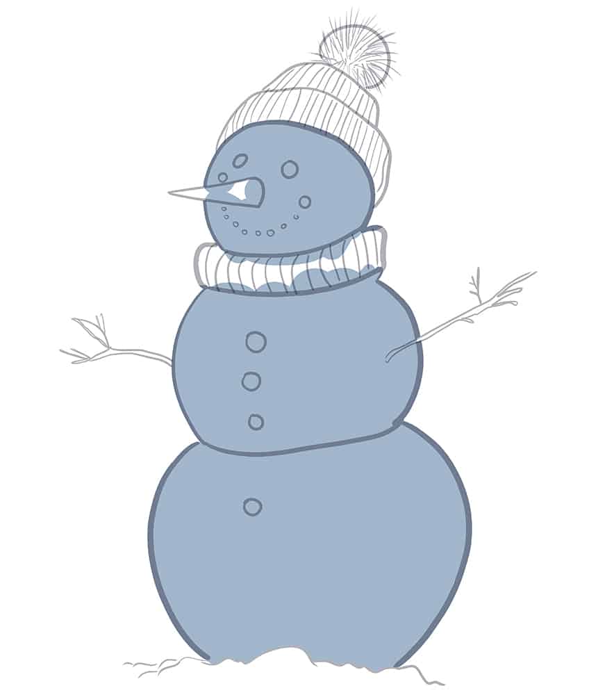 Snowman Drawing 12