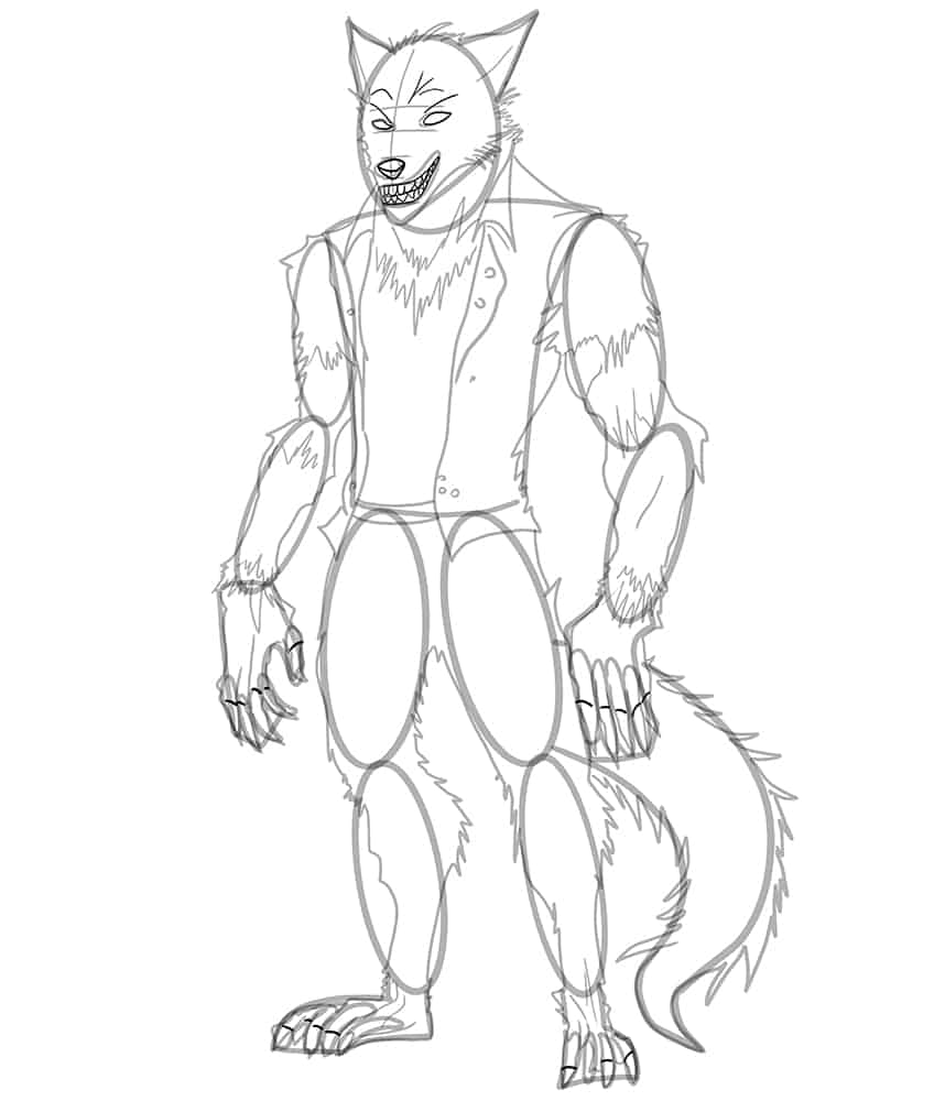 Werewolf Drawing 21