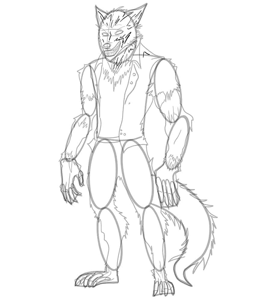 Werewolf Drawing 22