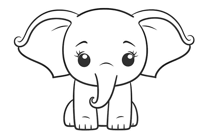 baby animal coloring page 14
