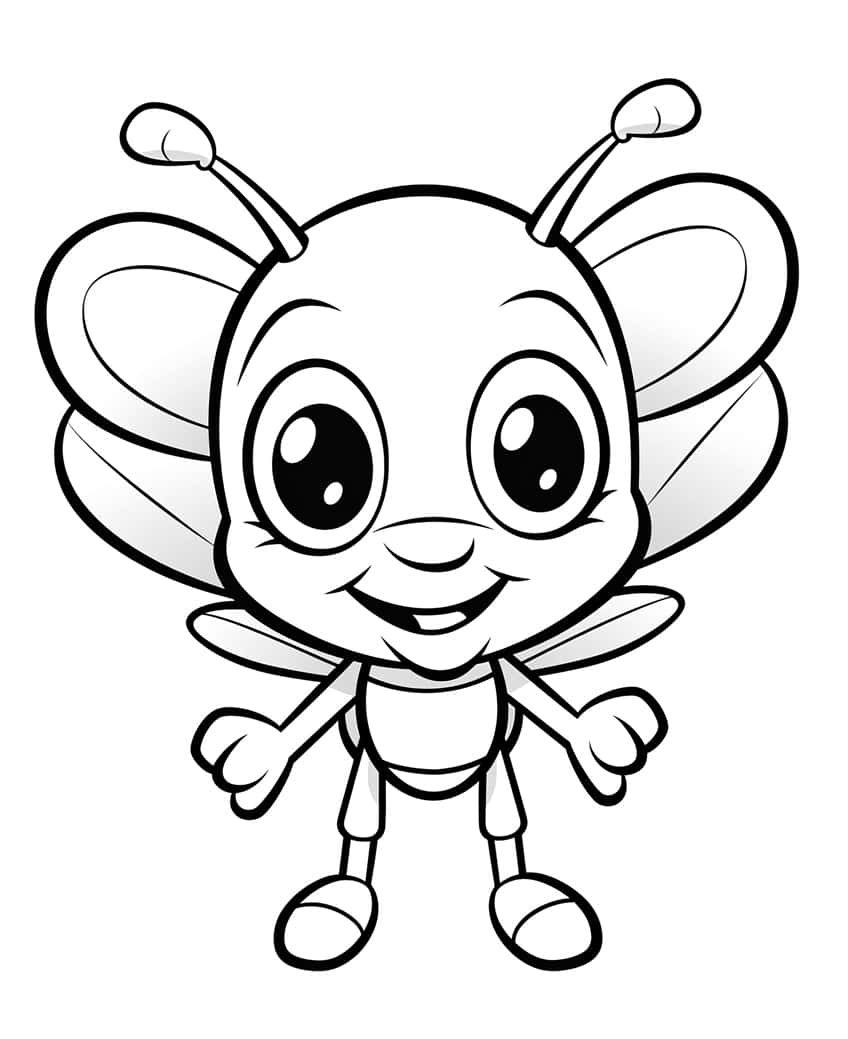 cute animal coloring page 01
