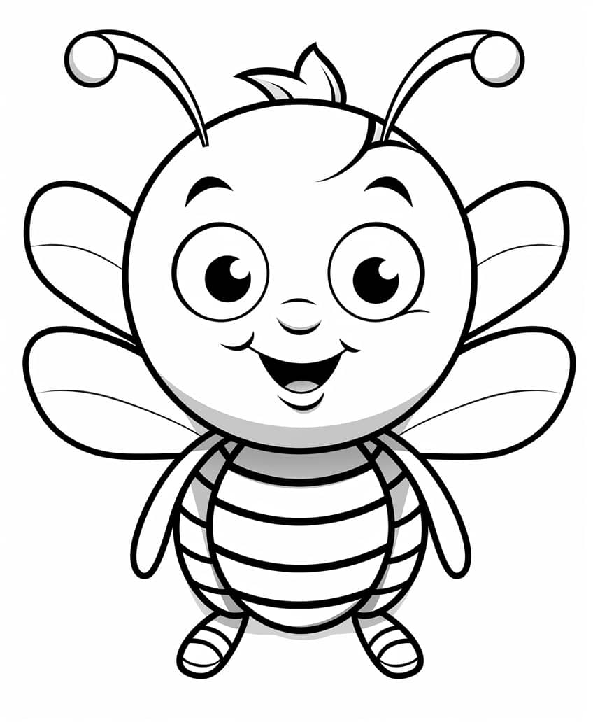 cute animal coloring page 04