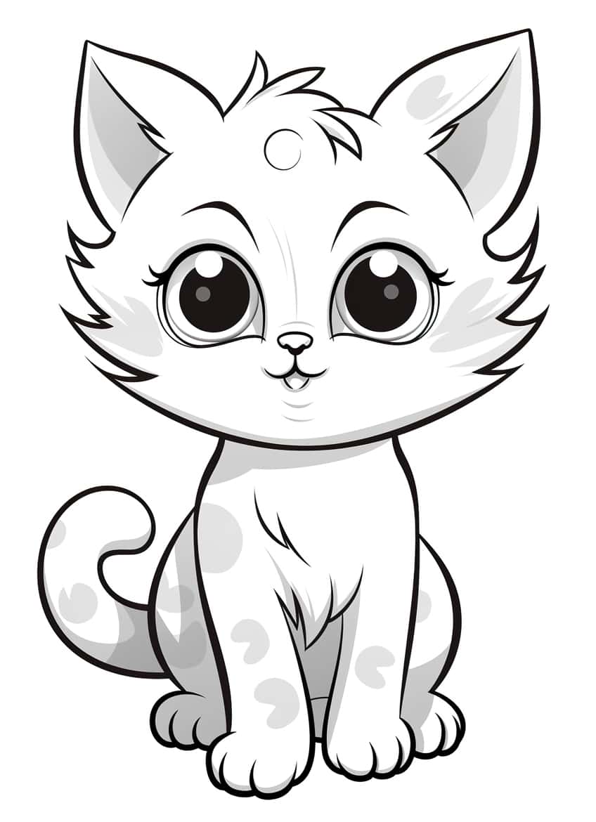 cute animal coloring page 06