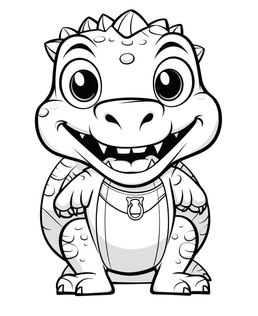 cute animal coloring page 08
