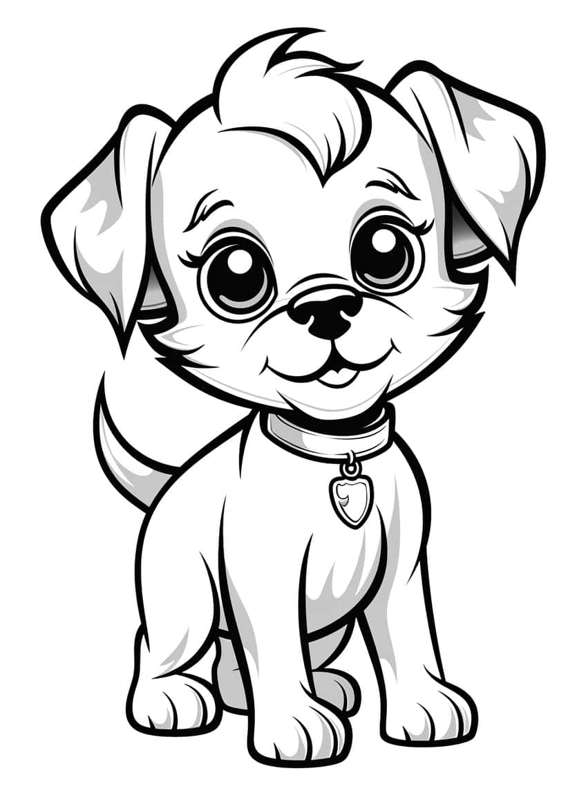 cute animal coloring page 11