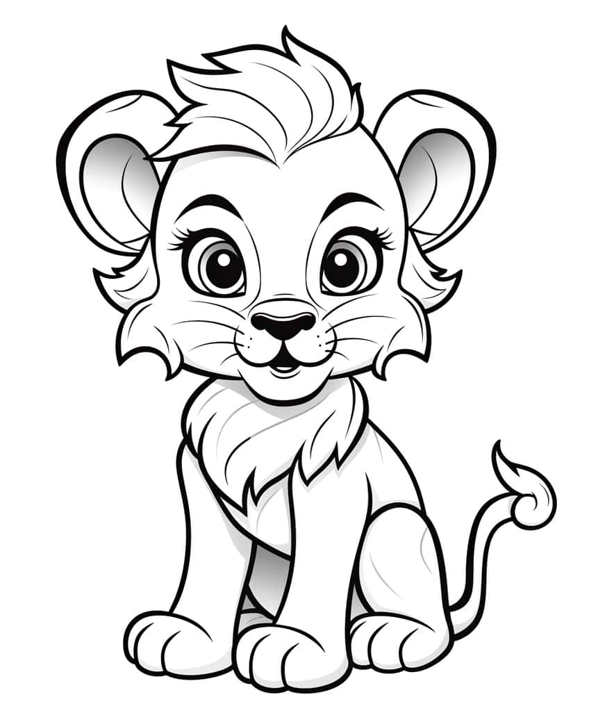cute animal coloring page 26