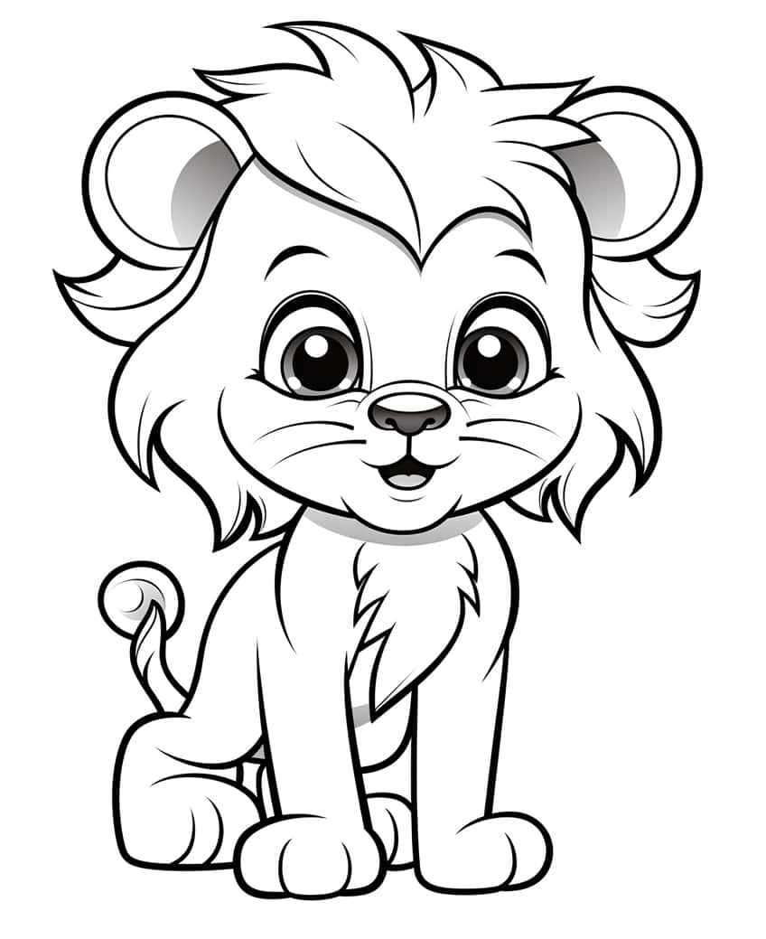 cute animal coloring page 27