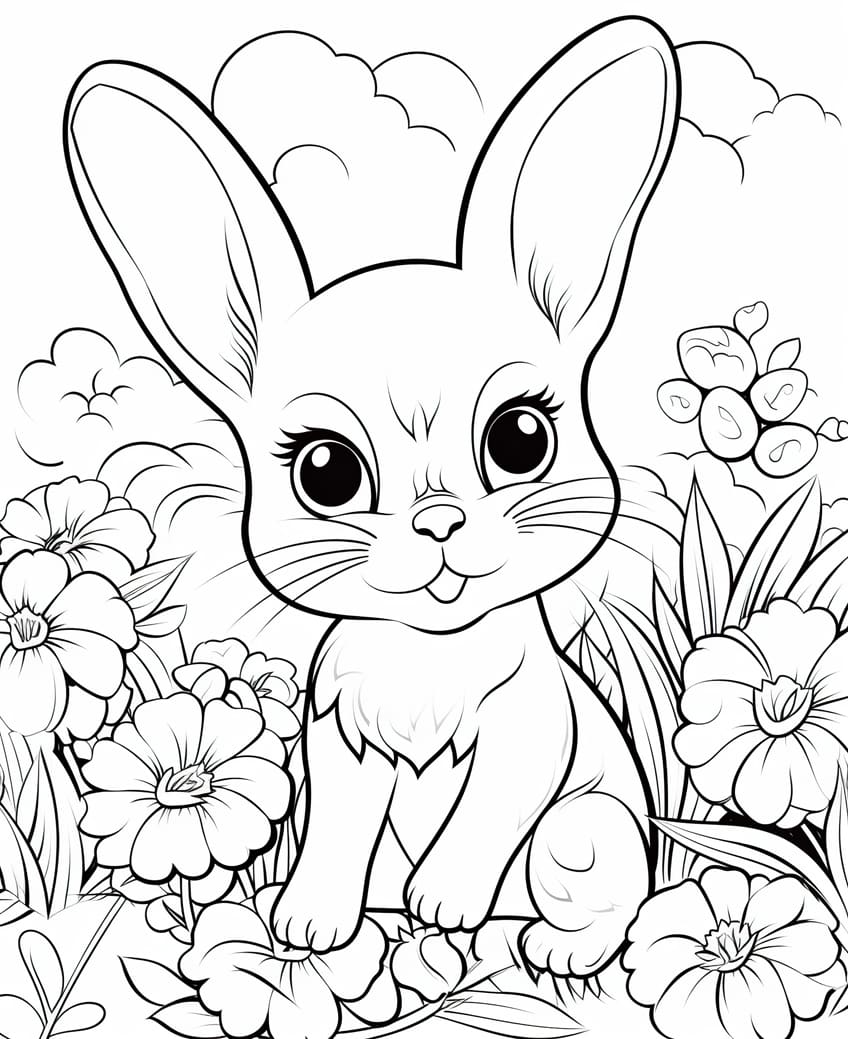 cute animal coloring page 38