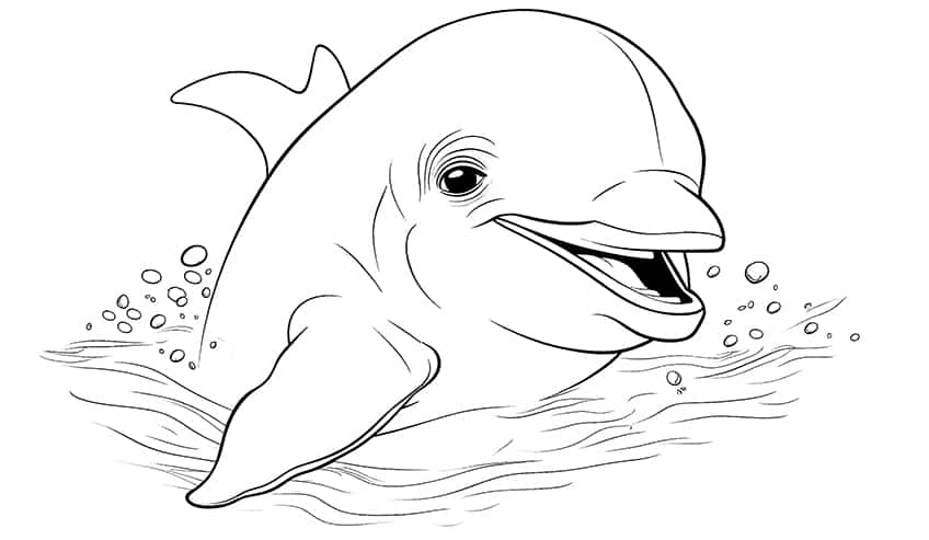 dolphin coloring page 03