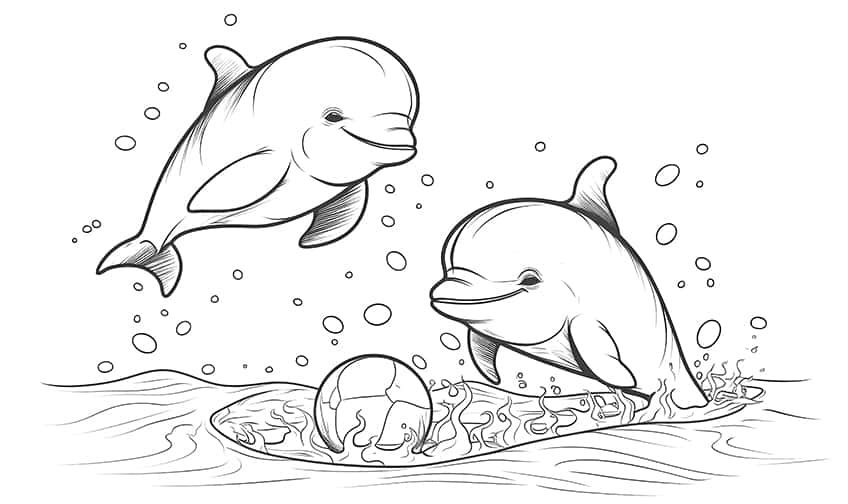dolphin coloring page 05