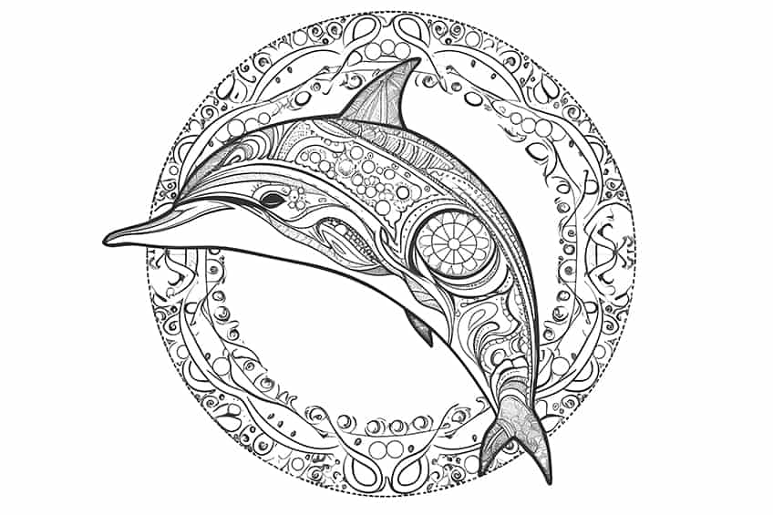 dolphin coloring page 08