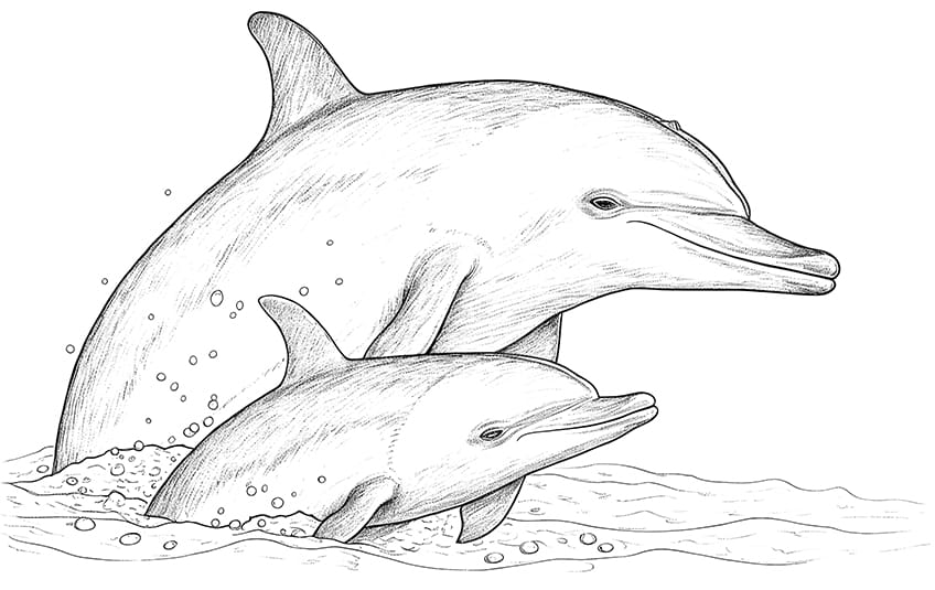 dolphin coloring page 09