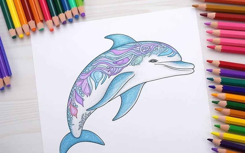 hard dolphin coloring pages