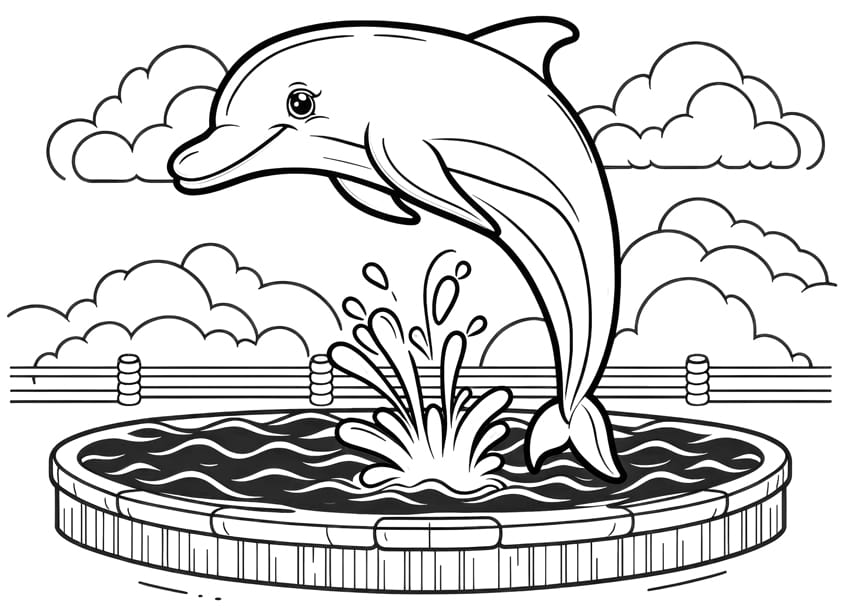 dolphin coloring sheet 03