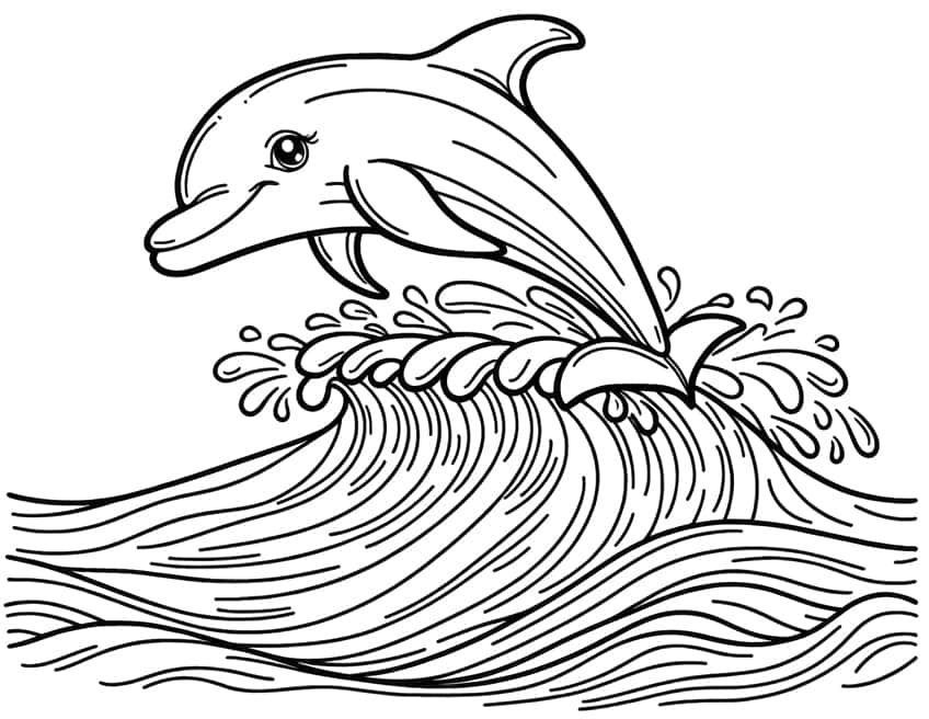 dolphin coloring sheet 08