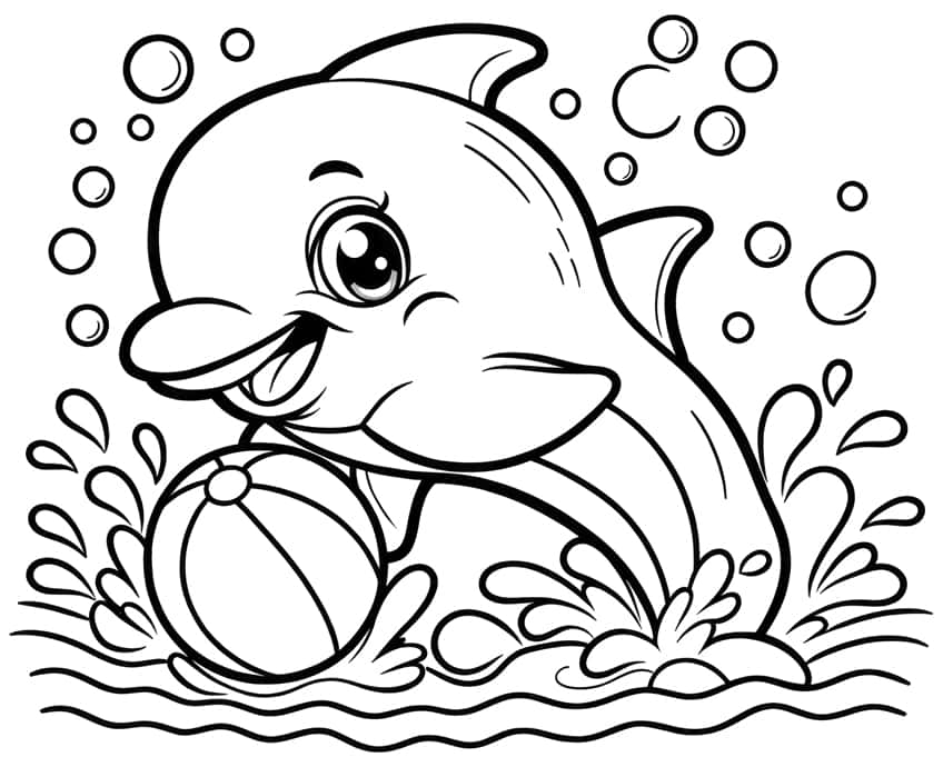 dolphin coloring sheet 27