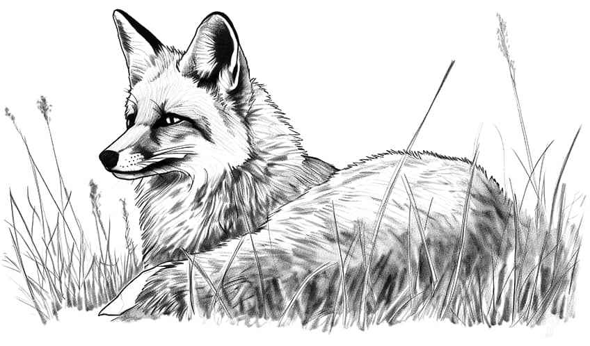 fox coloring page 03