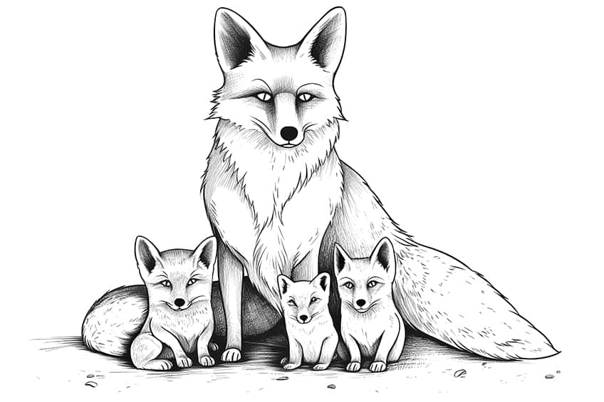 fox coloring page 05