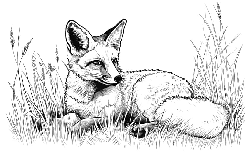 fox coloring page 09