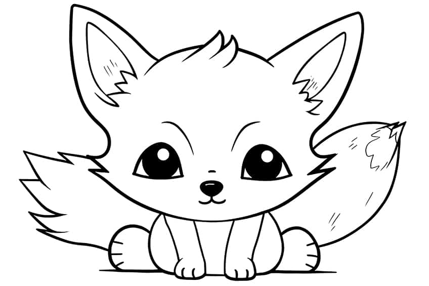 fox coloring page 10
