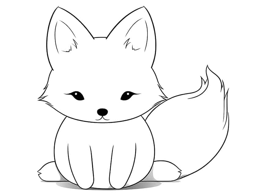 fox coloring page 13