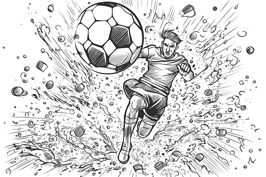 soccer coloring page 03