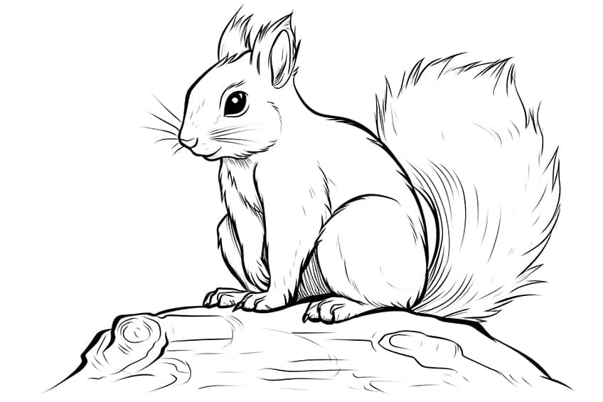 squirrel coloring page 13