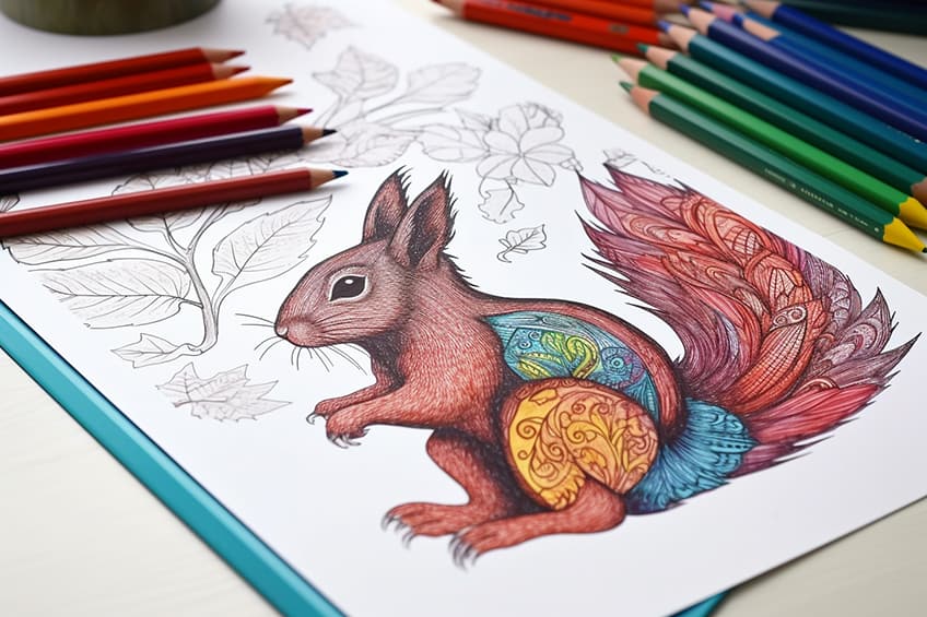 squirrel coloring sheets