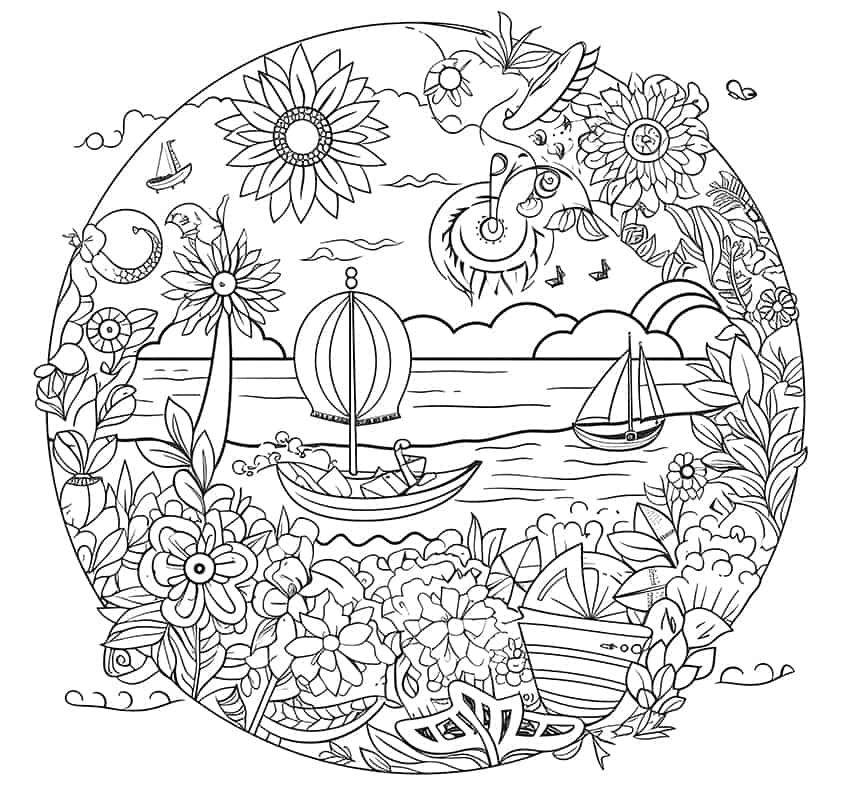 summer coloring page 07