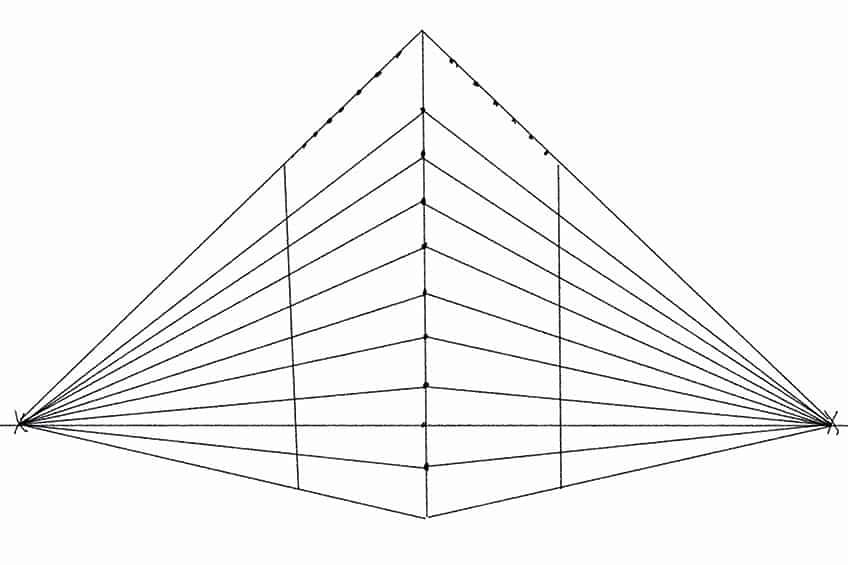 2 point perspective drawing color