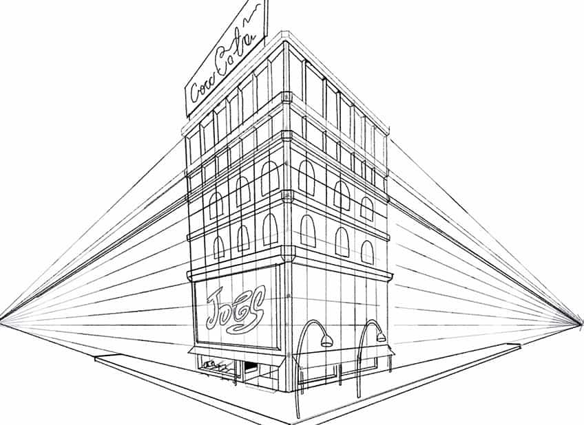 Two point perspective drawing - Show - GameDev.tv