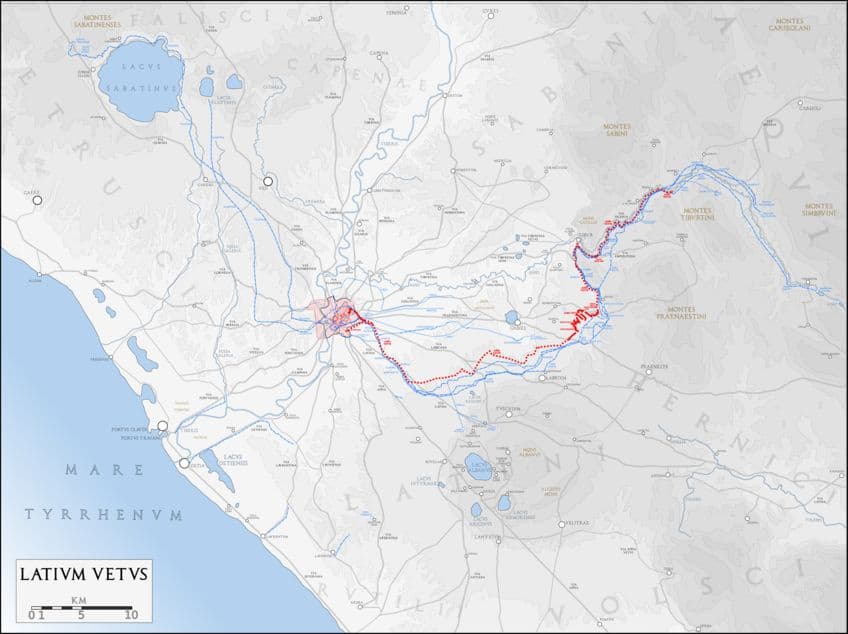 Layout of Aqueducts in Rome