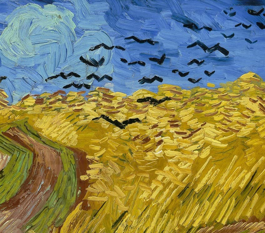 Texture in Wheatfield with Crows Analysis