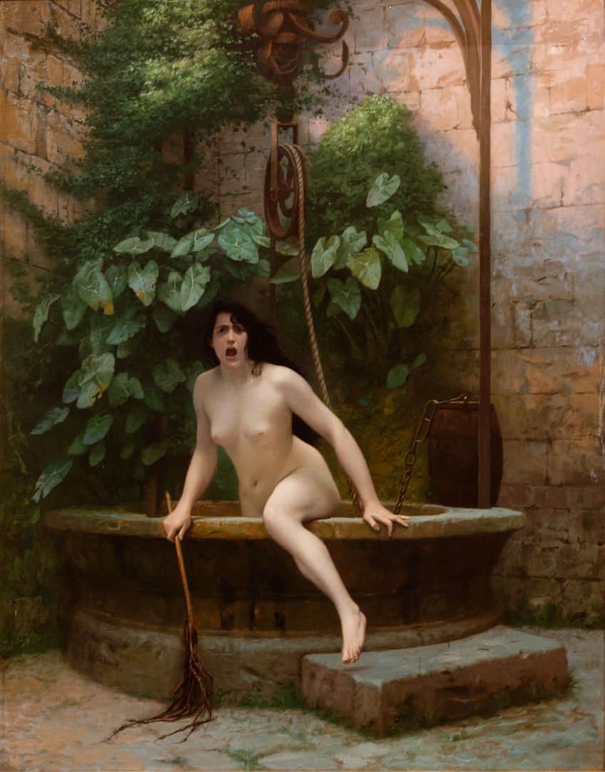Truth Coming Out of Her Well Painting