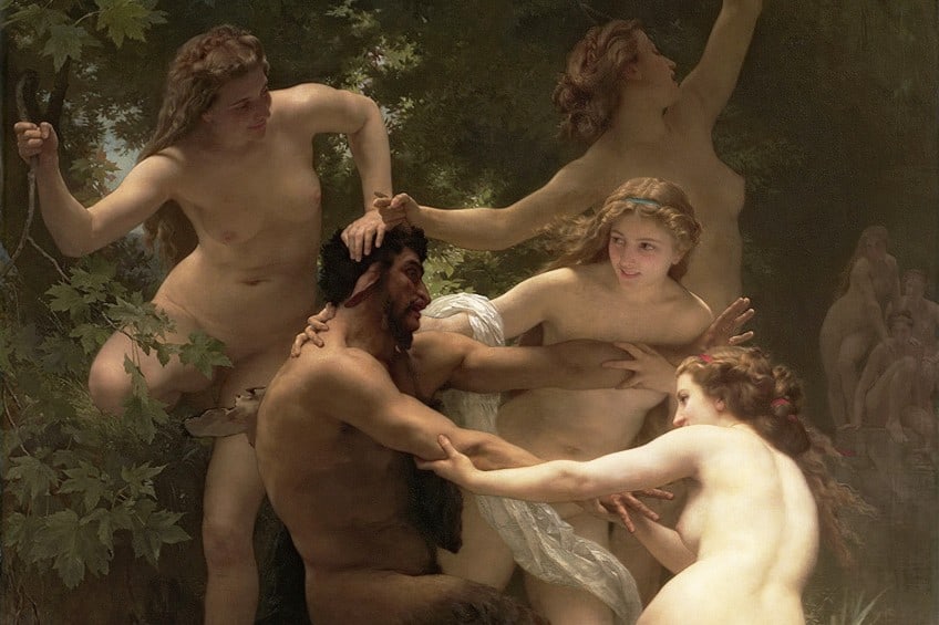 Nymphs and Satyr by William-Adolphe Bouguereau