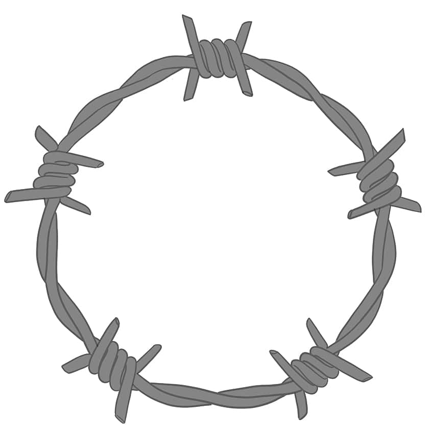 Barbed Wire Drawing 08