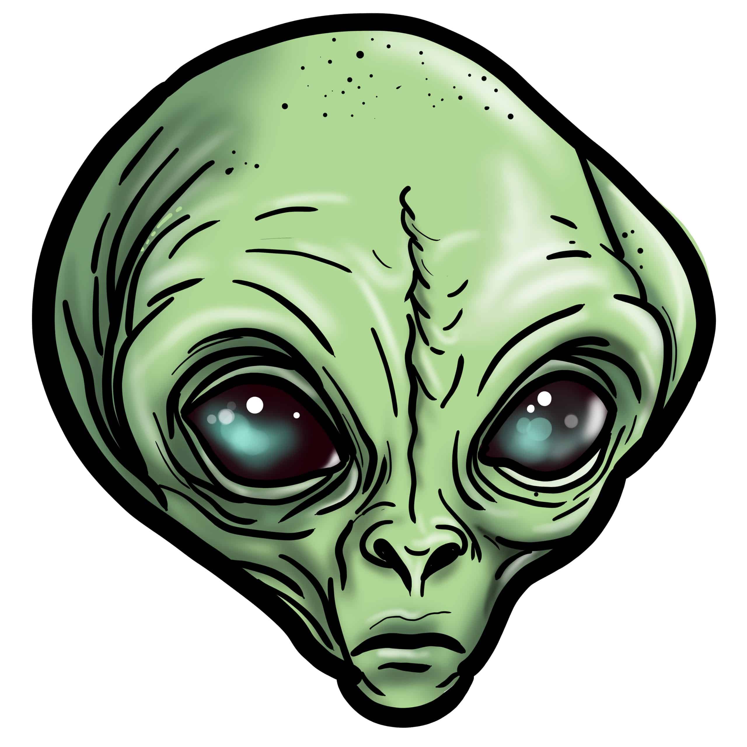 HOW TO DRAW AN ALIEN EASY - DRAWING ALIEN STEP BY STEP