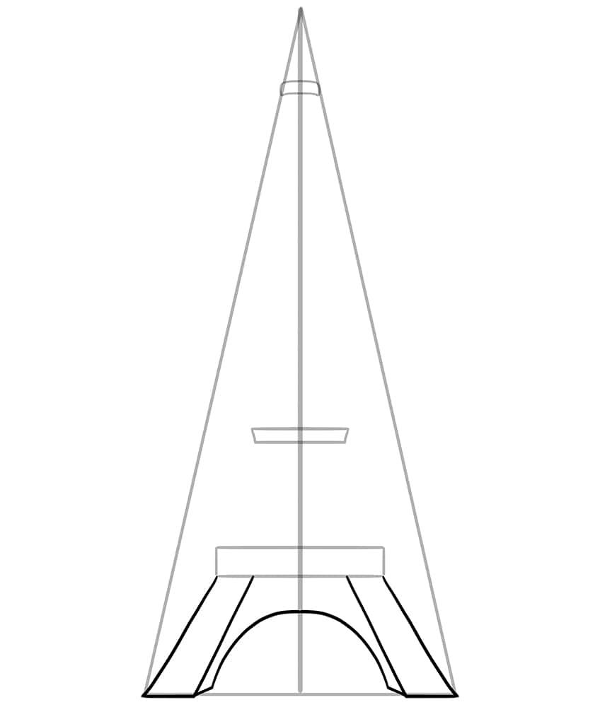 how to draw the eiffel tower